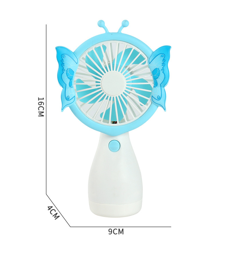 新款花朵蝴蝶手持迷你风扇 三档风力usb便携式小礼品学生小电风扇