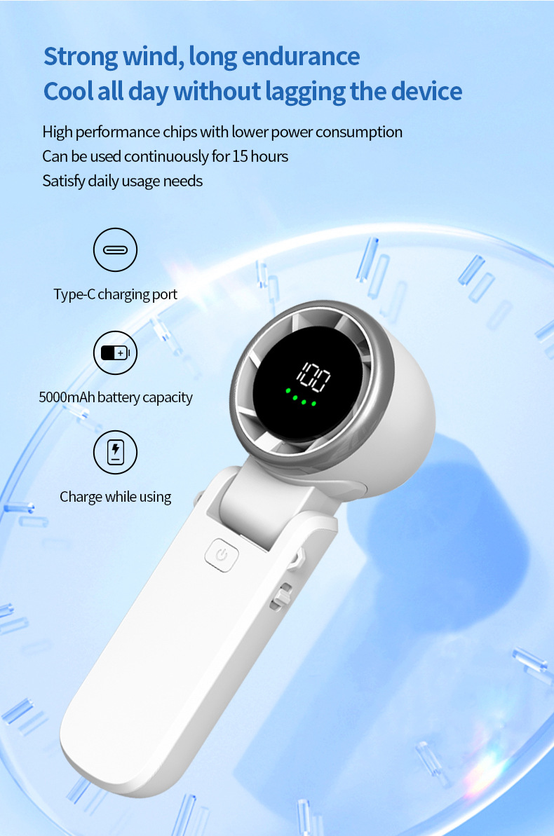 2025年新款手持折叠高速小风扇